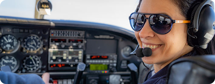 Small airplane used for Florida Keys flight training