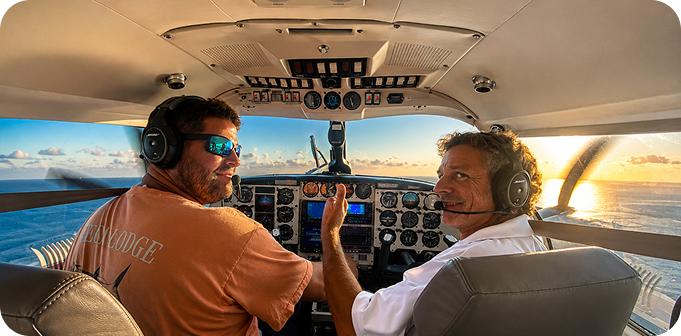Redbird flight simulator used for pilot practice