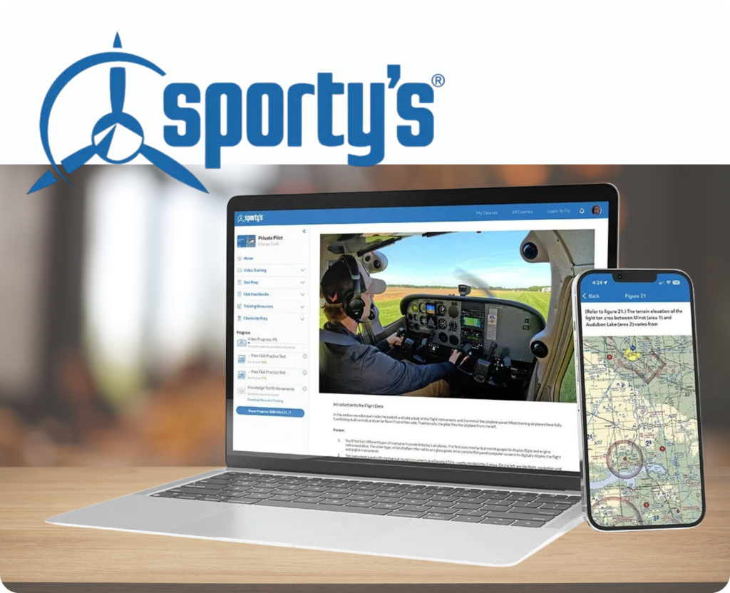 Flight training materials and aviation planning setup